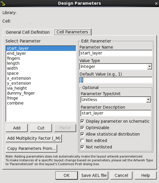 set design parameters