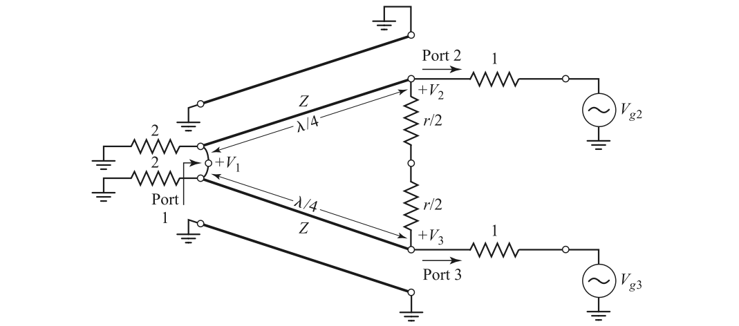 Normalized Wilkinson power divider