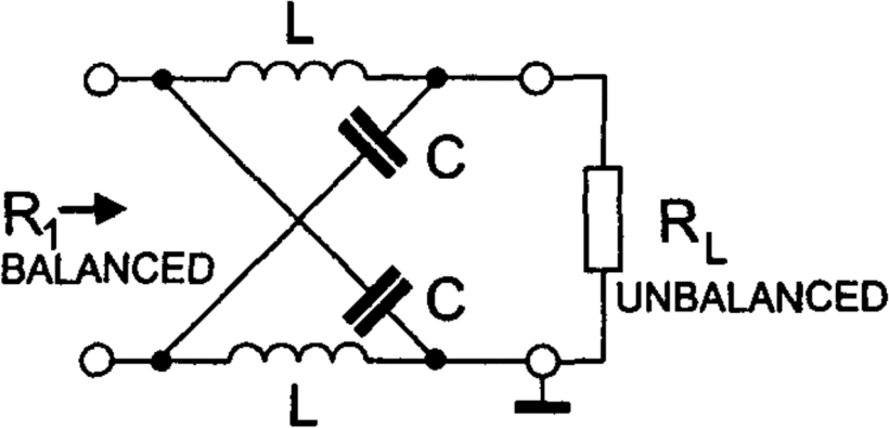 Lattice-type LC balun