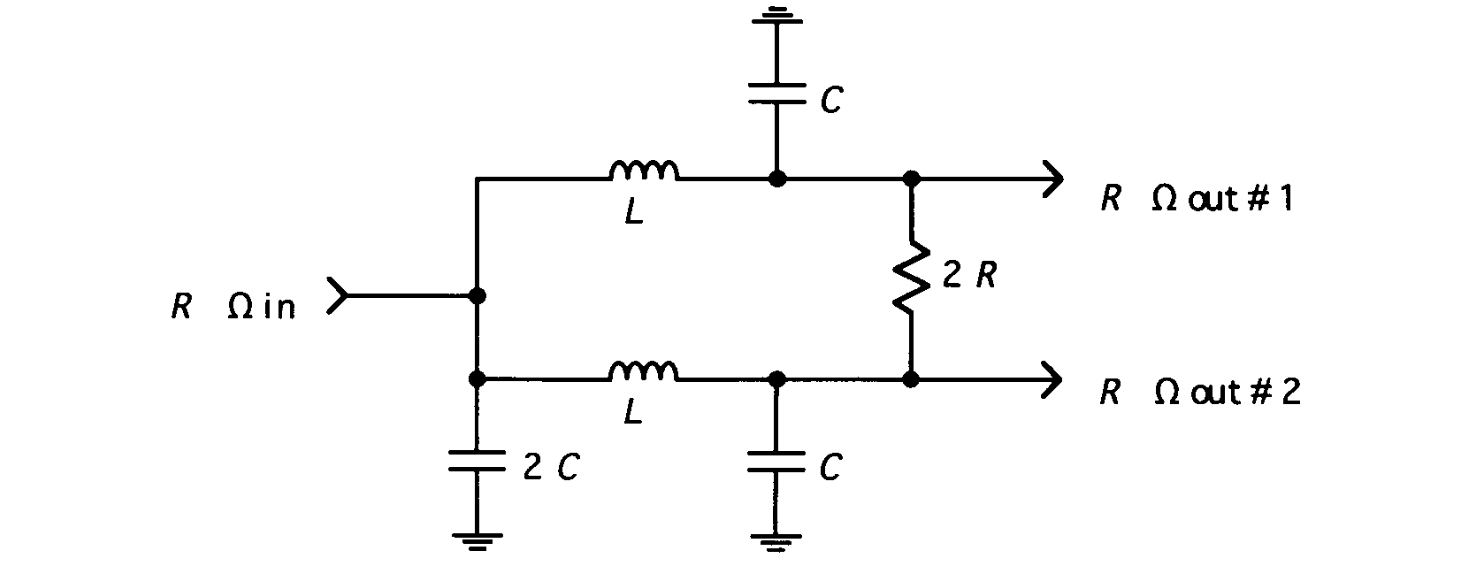 Lumped Wilkinson power divider